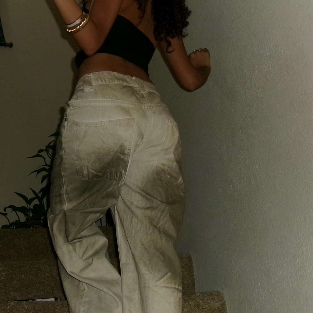 Jaded London Cream Wide Leg Pants